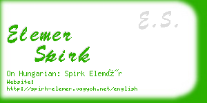 elemer spirk business card